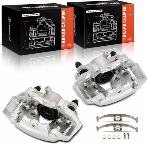 A-Premium Disc Brake Caliper Assembly with Bracket Compatible with Mercedes-Benz C350 2009-2014, E250 2014-2016, E350, E400, SLC300/SLK300 - Front Driver and Passenger, 2-PC Set in Saudi Arabia