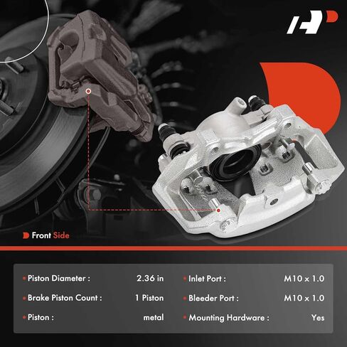 A-Premium Disc Brake Caliper Assembly with Bracket Compatible with Mercedes-Benz C350 2009-2014, E250 2014-2016, E350, E400, SLC300/SLK300 - Front Driver and Passenger, 2-PC Set in Saudi Arabia