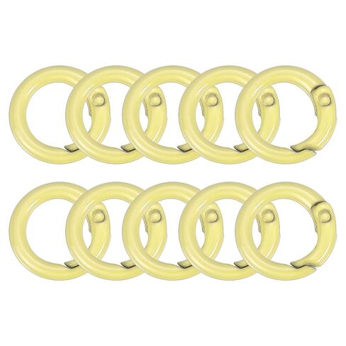 uxcell O Ring Clip, 10Pcs 25mm - Zinc Alloy Colorful Spring O Rings, Round Gate Clip Snap Clasp Hooks Trigger Buckles for Bag Purse Handbag Keychains DIY Accessory (Gray) in Saudi Arabia