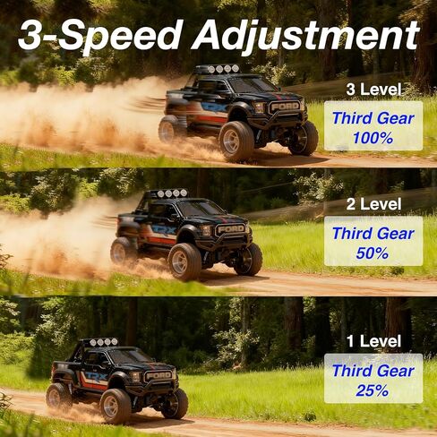Mini RC Truck, 1/64 Scale Alloy Remote Control Monster Truck with Lights, 2.4GHz Remote Control Car,Mini Monster Truck with Trailer, Speed & Steering Adjustable in Saudi Arabia