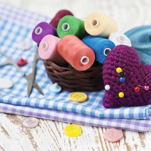 مجموعة خيوط الخياطة 40 قطعة، 20 بكرة خيط وبكرات ملفوفة مسبقًا، 1000 ياردة لكل مجموعة من خيوط الماكينة للخياطة اليدوية ولحاف المنزل والهدايا التي تصنعها بنفسك in Kuwait