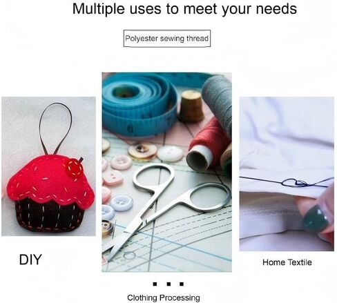 مجموعة خيوط الخياطة 40 قطعة، 20 بكرة خيط وبكرات ملفوفة مسبقًا، 1000 ياردة لكل مجموعة من خيوط الماكينة للخياطة اليدوية ولحاف المنزل والهدايا التي تصنعها بنفسك in Kuwait