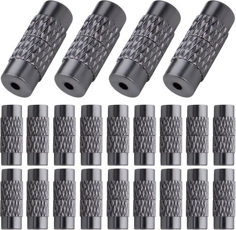 25Pieces Gun Black Screw Twist Clasps Brass Barrel Tube Fastener Cord End Caps Jewelry Clasps Decorative Accessories for DIY Bracelet Necklace Craft Supplies Jewelry Making in Saudi Arabia