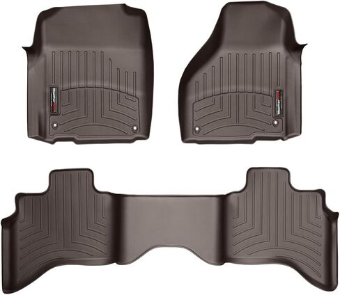 بطانات أرضية مخصصة من Weathertech لسيارة Dodge Ram Truck 1500، Ram Truck 1500 Classic، Ram 1500-الصف الأول والثاني (444651-442162)، أسود in Saudi Arabia