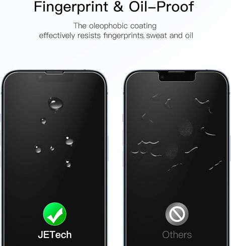 JETech Full Coverage Screen Protector for iPhone 12/12 Pro 6.1-Inch, Tempered Glass Film with Easy Installation Tool, Case-Friendly, HD Clear, 3-Pack in Kuwait