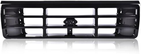 G-PLUS 2PCS Gloss Black Grille Headlight Door Bezel Chrome Set, Compatible with Bronco 1992-1996/ Fit Ford F150 F250 F350 1992-1997 Trim Door Passenger & Driver Side in Saudi Arabia