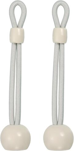 uxcell 6Pcs 4" Bungee Tie Downs, Sun Shade Tie Down Straps Replacement Parts, Universal Elastic Rope for Exterior Roller Shade, Outdoor Indoor Blinds, Beige in Saudi Arabia