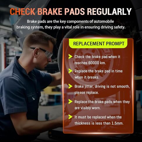 Front and Rear Ceramic Brake Pads Kits with Hardware Set, Compatible with 2018 2019 2020 2021 2022 Volkswagen Atlas (D2074+D-1761) in Kuwait