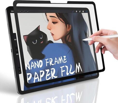 HAOLOCM Magnetic Like Paper Screen Protector for iPad Pro 12.9-Inch (2022/2021/2020), Removable iPad Pro 12.9 Matte Screen Protector Anti-Glare Blue Light Reusable iPad Pro 2022 Screen Protector in Kuwait