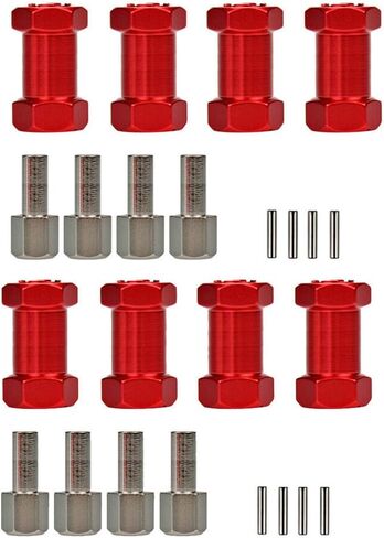 8 Packs Brass Wheels Hex Hub Extension Offset Hex Drive Adapter Compatible with 1/10 Crawler Car SCX10 Wraith Rc4wd Wraith D90 (Blue,25mm) in Saudi Arabia