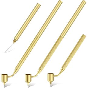 Sinload 3 قطع تفصيلية من قلم الرسم الدقيق لطلاء السيارات، قلم لمس الطلاء، مجموعة أقلام رسم الشمع الساخن، أداة لمس الطلاء لرقائق الصخور وإصلاح الخدوش، بناء نحاسي in Kuwait