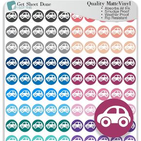 ملصقات سيارات / ملصقات فينيل 110 نقطة (1/3 بوصة) / أعمال تنظيف وصيانة وفواتير الميزانية وملصقات مخطط الحياة الإنتاجية الأساسية/مجلة Bujo Bullet اليومية/المواعيد (ورقة واحدة) in Kuwait