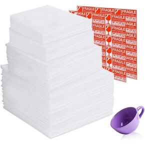 300 Pack Moving Supplies,Foam Pouches to 3 Size (8x8 Inch,7.5 Inchx12inch,15x15 Inch),Use Packing Supplies Cup, Glasses, China, and Dishes,Etc., white in Saudi Arabia