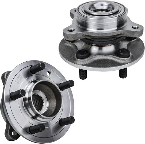 Detroit Axle - Pair Front Wheel Bearing and Hubs Assembly with 5-Lug for Land Rover Range Rover Sport 2006-2013, LR3 2005-2009, LR4 2010-2016 in Saudi Arabia