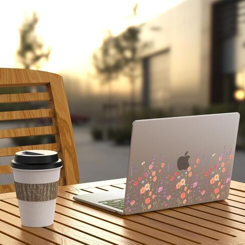 Idocolors Compatible with MacBook Air 13 inch Case 2022 2021 2020 2019 2018 Release M1 A2337 A2179 A1932, Matt Plastic Frosted Hard Shell for MacBook Air 13.3 inch Case, Floral_A in Saudi Arabia