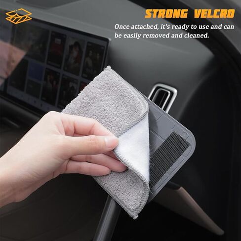 Car Windshield Cleaning Tool, Vehicle Window Cleaner with Extendable Handle & 4 Washable Microfiber Pads, Automotive Glass Wiper Windscreen Wash Kit, Universal for Vehicles in Saudi Arabia