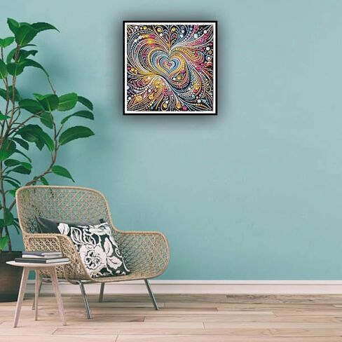 hill froeistung Special Shape Love Diamond Art Painting Kits for Adults,Valentine's Day Diamond Art Kits for Beginners,Diamond Art Kits for Home Decor12×12inch/30×30cm in Saudi Arabia