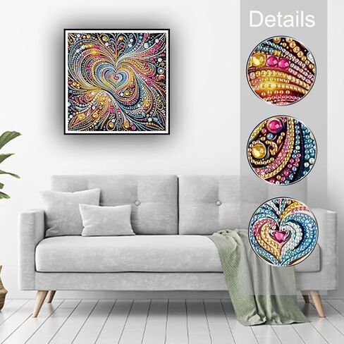 hill froeistung Special Shape Love Diamond Art Painting Kits for Adults,Valentine's Day Diamond Art Kits for Beginners,Diamond Art Kits for Home Decor12×12inch/30×30cm in Saudi Arabia