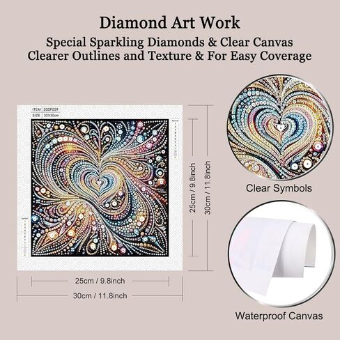 hill froeistung Special Shape Love Diamond Art Painting Kits for Adults,Valentine's Day Diamond Art Kits for Beginners,Diamond Art Kits for Home Decor12×12inch/30×30cm in Saudi Arabia