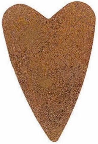 Pack of 12 Rusty Tin Folk Heart Cutouts - Rusted Metal Heart Shapes for DIY Crafts - Primitive, Rustic Country, Farmhouse DIY Crafts and Decorative Accents (Size: 2" Long x 3-1/2" Wide) in Saudi Arabia