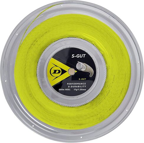 Dunlop Sports S-Gut 16G Tennis String, Black, 660' Reel in Saudi Arabia
