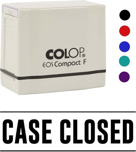 Printtoo Case Closed Self Inking Rubber Stamp, Pre-Inked Office Stamp- Home Office Business Stationery, 47 x 20 mm Red in Saudi Arabia