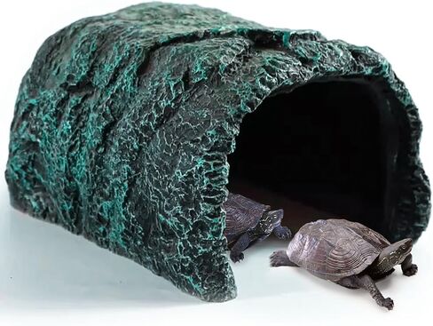 BNOSDM Reptile Hideout,Tortoise Hide Cave,Resin Rock,Bearded Dragon Hideaway,Turtle Basking Platform,Reptiles Habitat Decor Tank Accessories for Lizards Gecko Snakes Chameleon Frogs in Saudi Arabia