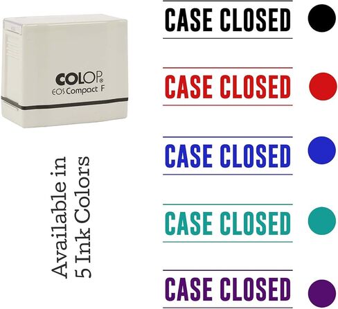 Printtoo Case Closed Self Inking Rubber Stamp, Pre-Inked Office Stamp- Home Office Business Stationery, 47 x 20 mm Red in Saudi Arabia