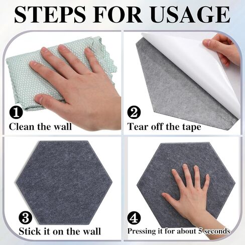 8 قطع مقاس 12 بوصة من بلاط الفلين السداسي الكبير ذاتي اللصق DIY لوحة الإعلانات دبوس لملصقات ديكور الحائط المنزلية والمكتبية، عرض الصور مع 10 دبابيس رسم بمشبك متعدد الألوان (وردي) in Saudi Arabia