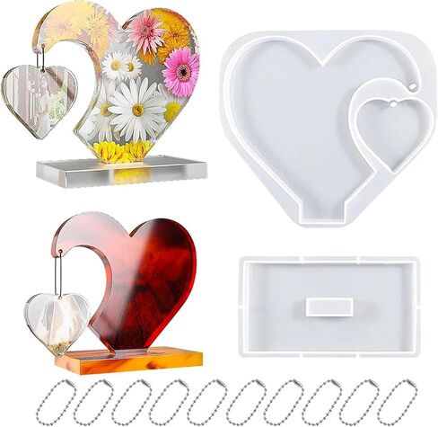 Large Photo Frame Resin Molds, Heart Shape Silicone Molds DIY Picture Frame Display for Resin Art Crafts Table Home Decor Gift in Saudi Arabia