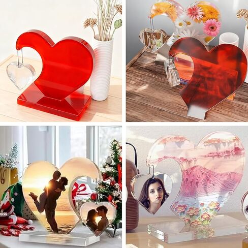 Large Photo Frame Resin Molds, Heart Shape Silicone Molds DIY Picture Frame Display for Resin Art Crafts Table Home Decor Gift in Saudi Arabia