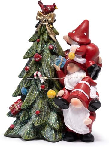 Hodao Christmas Decorations Stacked Gnomes Figurines with Light Enchanted Stack of Family Elf Handmade Swedish Tomte Christmas Decorations for Home Xmas Gifts for Table Decor in Kuwait