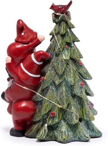Hodao Christmas Decorations Stacked Gnomes Figurines with Light Enchanted Stack of Family Elf Handmade Swedish Tomte Christmas Decorations for Home Xmas Gifts for Table Decor in Kuwait