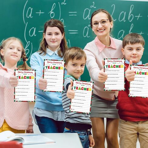 Fancy Land Christmas Teacher Card Fill in the Blank Thank You Cards for Teachers Holiday Supplies in Saudi Arabia