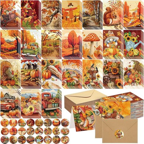 Tenceur 24 Sets Christmas Tree Cards with Envelopes Set Christmas Greeting Cards Bulk Happy Holiday Postcards for Winter Season Gift Xmas New Year Party Favors, 24 Designs in Saudi Arabia