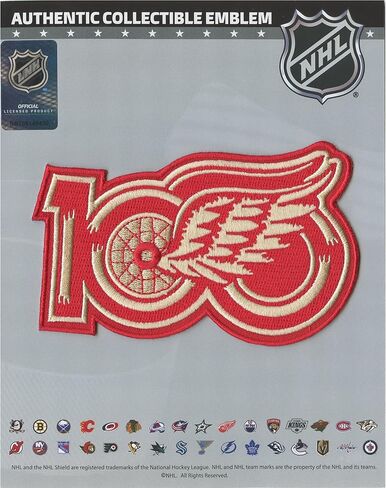Detroit Hockey Team 100th Anniversary Season Jersey Sleeve Patch 2025-26 Alternate in Saudi Arabia