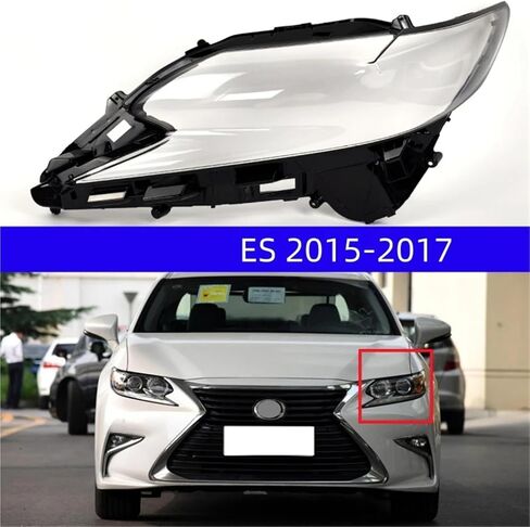 متوافق مع Lexus ES ES200 ES250 ES300 ES300h 2015 2016 2017 أدوات السيارة تحل محل غطاء المصباح الشفاف لأضواء الكمبيوتر (قطعتان من اليسار واليمين) in Saudi Arabia
