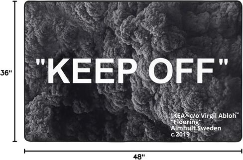 Keep Off Area Rug Black Gray Rug Modern 3D Printing Carpet Large Popular Anti- slip Floor Mats for Livingroom Bedroom Playroom Office 5' x 7' in Saudi Arabia
