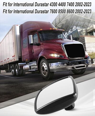 Upper Door Mirror Compatible with International Durastar Workstar Prostar Lonestar 2002–2023, Truck Main Rear View Mirror, Universal Left & Right, Wide Angle in Saudi Arabia