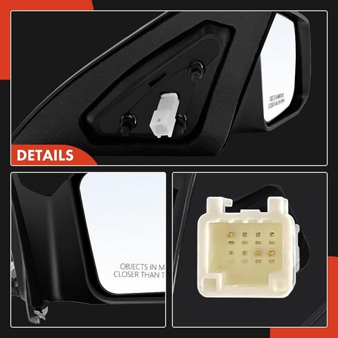 A-Premium Passenger Side Power Door Mirror - Compatible with Nissan Altima 2007-2012 - Non-Heated Non-Folding Black Outside Rear View Mirror - Replace# 96301-JA04A in Saudi Arabia