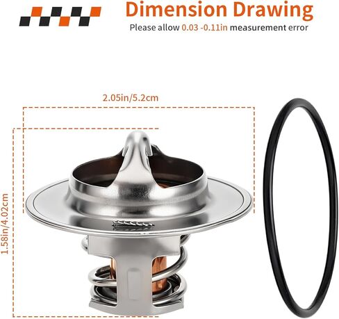 Thermostat W/O-Ring (O-Ring Only 53.5X2.6) For Kawasaki Versys Ninja Vulcan 800 900 1000 1200 1500 1700 2000 ZX750 ZX1000 ZR900 KLZ1000 KRF1000 1996-2024 49054-0004 49054-1067 in Saudi Arabia
