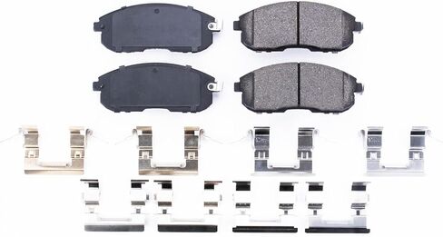 Power Stop Front Brake Kit For Infiniti G35 2003-05 |Nissan 350Z 2003-05 |Altima 2007-13 |Juke 2011-17 |Maxima 1999-01 |Nissan Sentra 2007-10 - Ceramic Brake Pads With Installation Hardware, 17-815 in Saudi Arabia