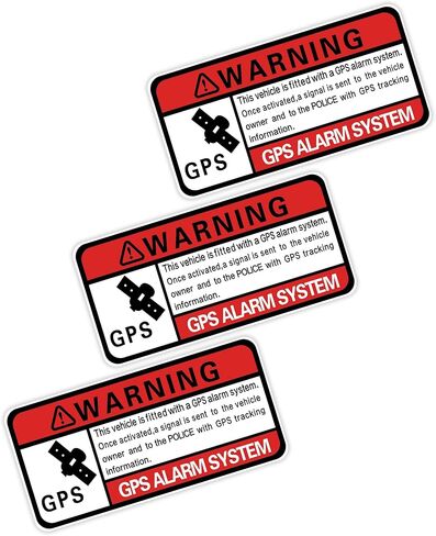 3 قطع ملصقات سيارة، نظام إنذار GPS مضاد للسرقة، ملصق تتبع GPS، 3.2 × 1.4 بوصة ملصقات تحذير ذاتية اللصق للسيارة، ملحقات خارجية للسيارات لشاحنة سيارات الدفع الرباعي in Saudi Arabia