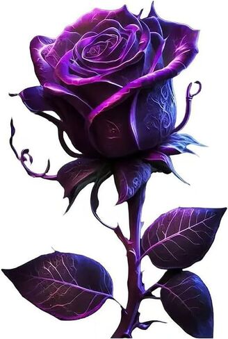 2 PCS Purple Rose Waterproof Vinyl Decals Floral Design for Car Truck Bumper Motorcycle Laptop Wall A-144 in Kuwait