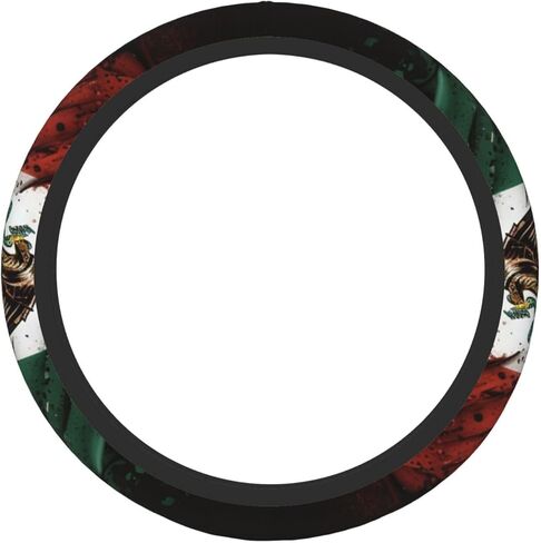 Generic Car Steering Wheel Cover Universal 15 Inch Anti-Slip Protector Covers, Mexican Flag Cool Vintage in Saudi Arabia
