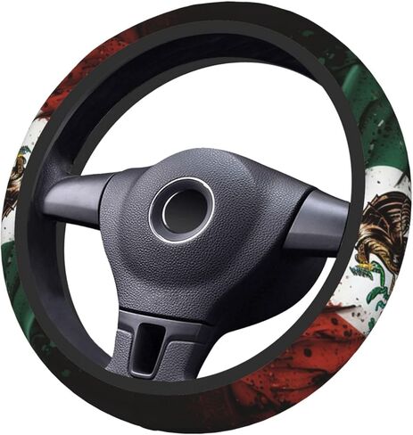 Generic Car Steering Wheel Cover Universal 15 Inch Anti-Slip Protector Covers, Mexican Flag Cool Vintage in Saudi Arabia