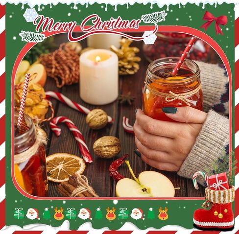 500 Pieces Christmas Paper Straws 8 Styles Disposable Red and Green Paper Straws Stripe Chevron Bicolor Stripe Dot Chevron Straw Mix for Christmas Supplies and Party Favors in Saudi Arabia