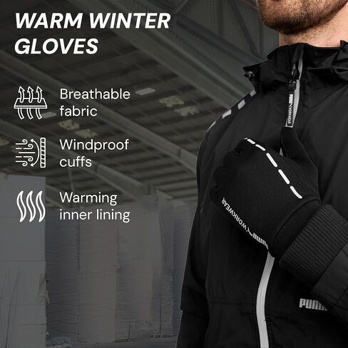 تعتبر قفازات العمل PUMA WORKWEAR Tek-One مع عناصر اللمس والمضادة للانزلاق مثالية للربيع والشتاء والخريف in Saudi Arabia