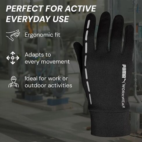 تعتبر قفازات العمل PUMA WORKWEAR Tek-One مع عناصر اللمس والمضادة للانزلاق مثالية للربيع والشتاء والخريف in Saudi Arabia