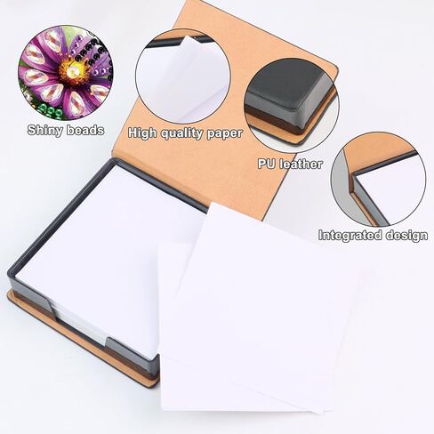 2 pcs Butterfly Diamond Painting Kit Note Box,Memo Paper Storage Box Diamond Art,Sticky Note Holder Diamond Art,Diamond Painting Memo Pad for Office Desk. (Butterfly) in Kuwait